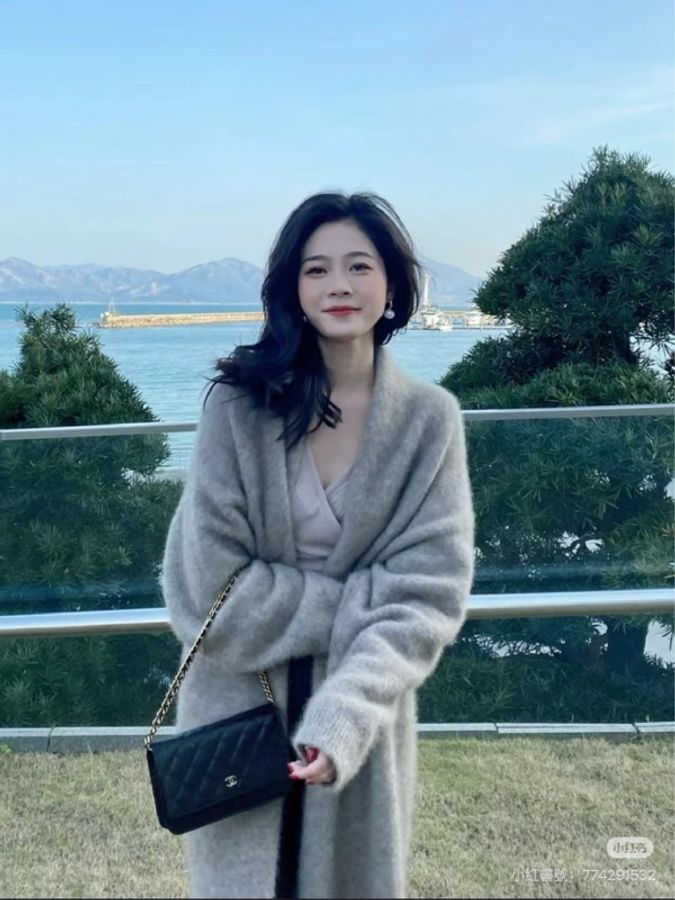 香奈兒 Chanel 荔枝紋牛皮 WOC 黑色 金釦-3