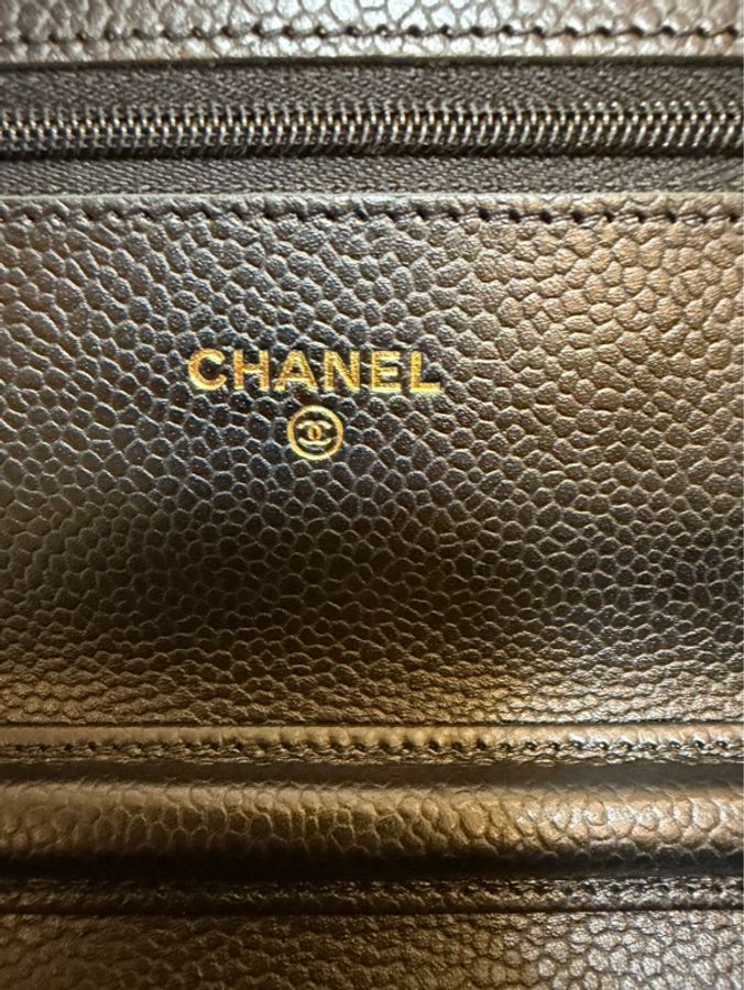 香奈兒 Chanel 荔枝紋牛皮 WOC 黑色 金釦-28