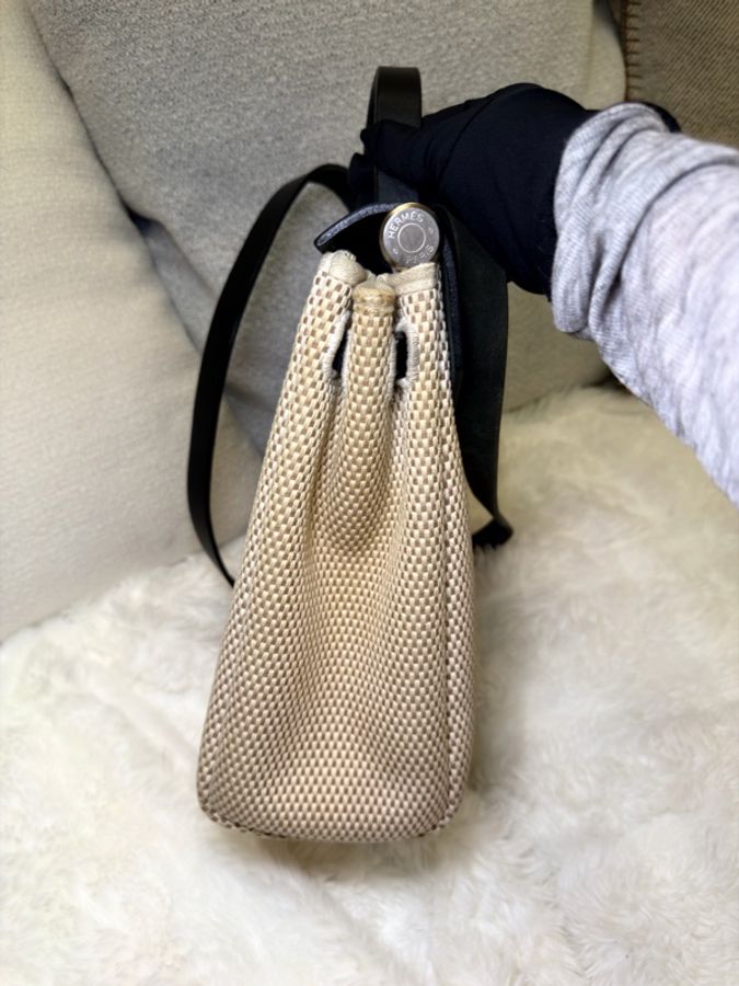 Hermes/ Herbag 31/ 米黑編織-4