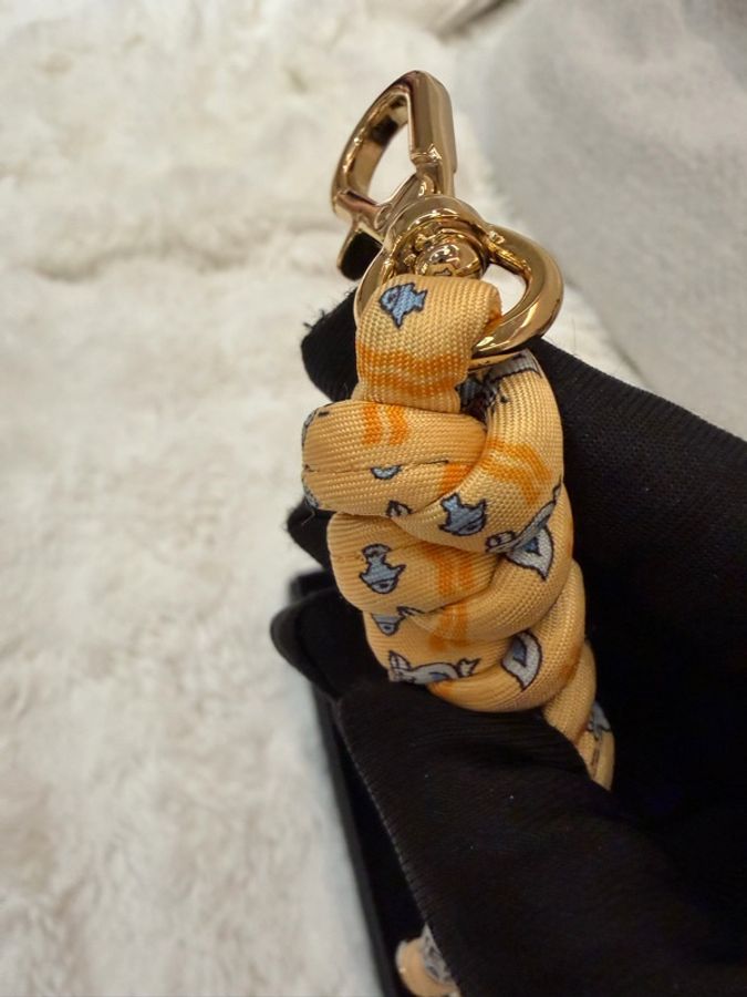 Hermes/ 真絲編織吊飾-8