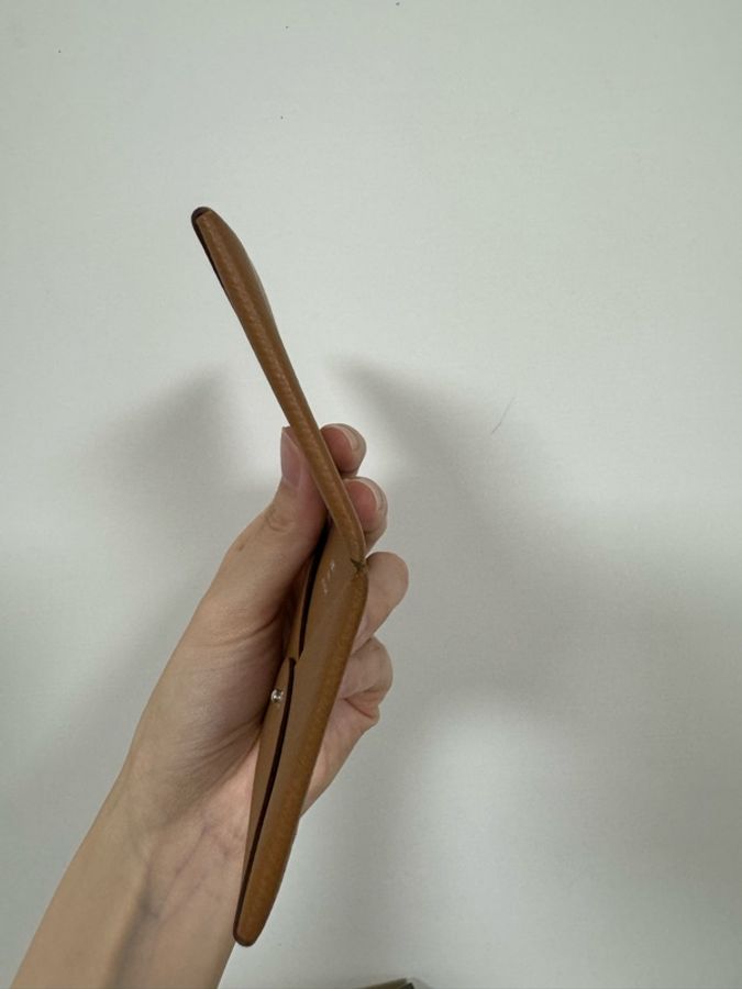9成新 Hermès Calvi 卡夾 金棕 Gold Epsom 牛皮 銀釦|經典百搭色-4