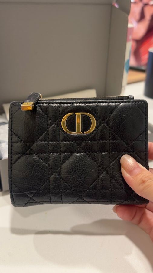 Dior小羊皮短夾有零錢袋-0