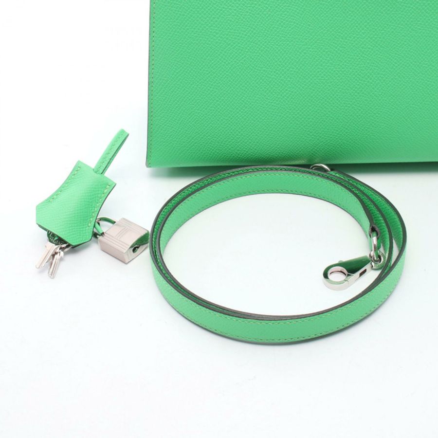 愛馬仕 Kelly 25 單肩手提包 B 038416CK Epsom 皮革 Vert Comic SHW-5