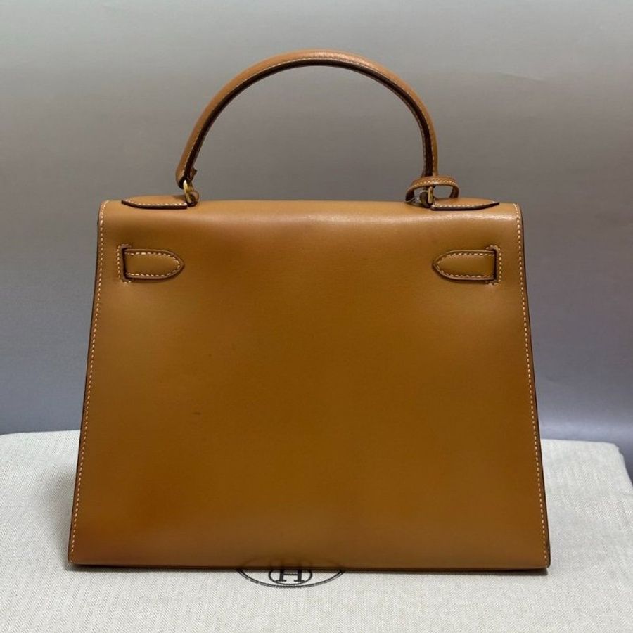 愛馬仕Hermes Kelly28 金棕Chamonix皮-6