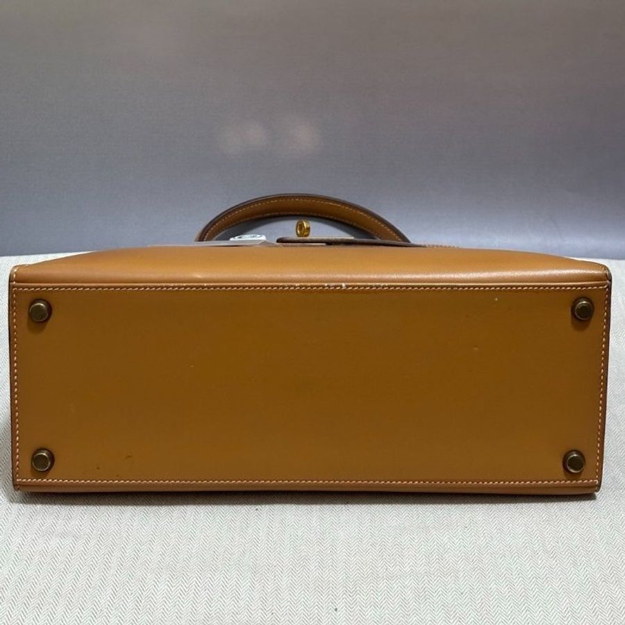 愛馬仕Hermes Kelly28 金棕Chamonix皮-7