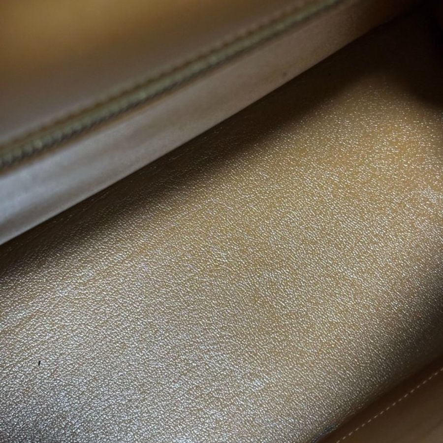愛馬仕Hermes Kelly28 金棕Chamonix皮-8