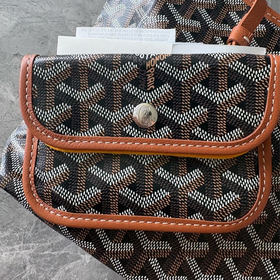 戈雅Goyard mini 迷你hobo 黑棕色-3
