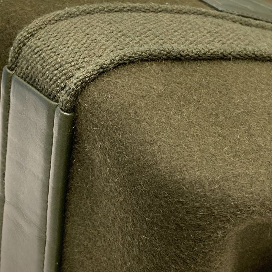 CHANEL 香奈兒 WOOL FELT CANVES TOTE BAG 羊毛 綠色 銀-7