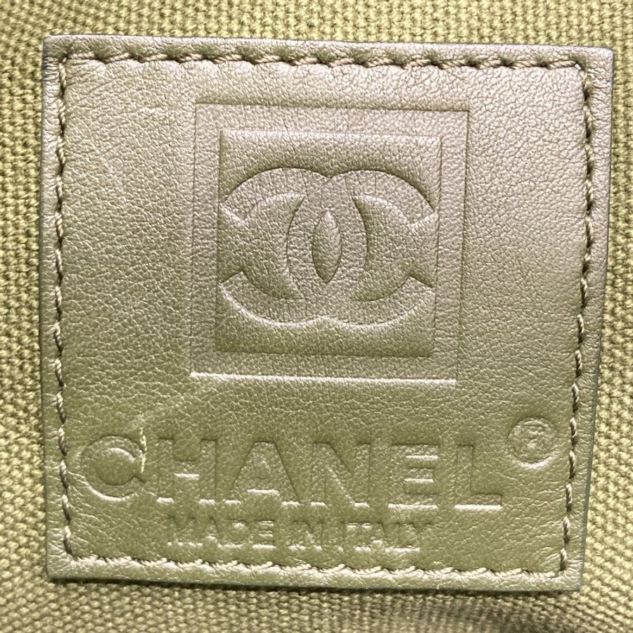 CHANEL 香奈兒 WOOL FELT CANVES TOTE BAG 羊毛 綠色 銀-14