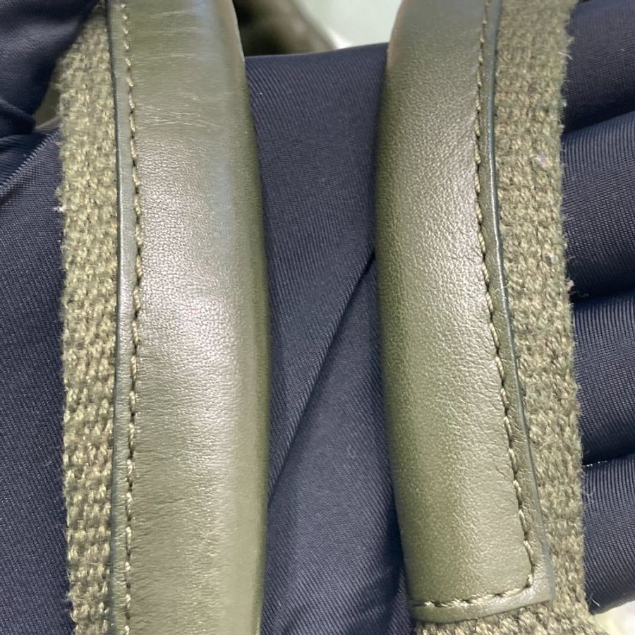 CHANEL 香奈兒 WOOL FELT CANVES TOTE BAG 羊毛 綠色 銀-15