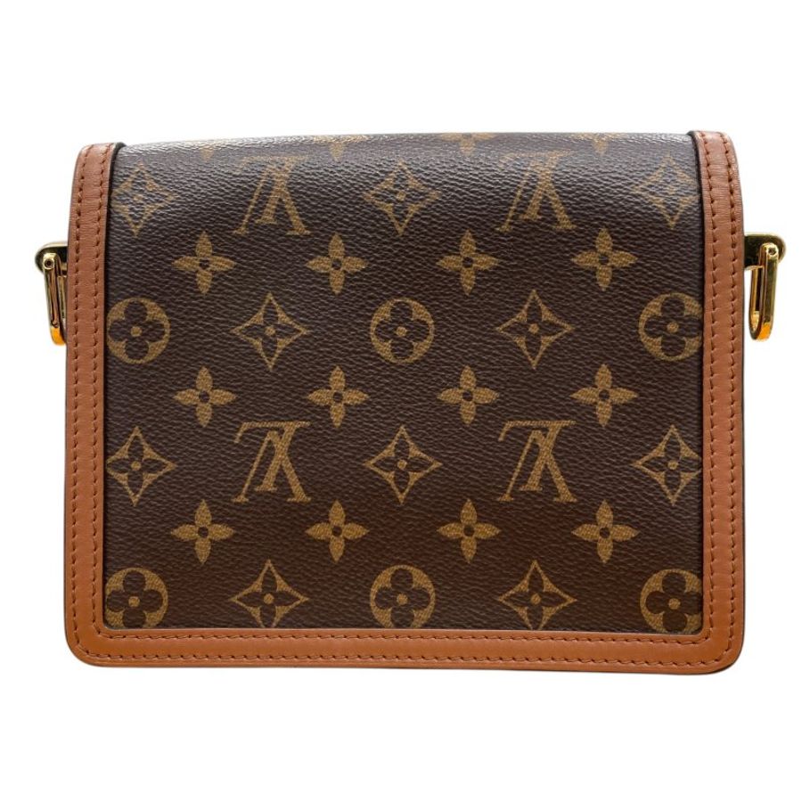 LOUIS VUITTON 路易威登 M45959 MINI DAUPHINE 達芙妮肩背包 PVC帆布 老花 棕色 金釦-1