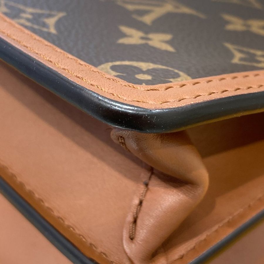 LOUIS VUITTON 路易威登 M45959 MINI DAUPHINE 達芙妮肩背包 PVC帆布 老花 棕色 金釦-11