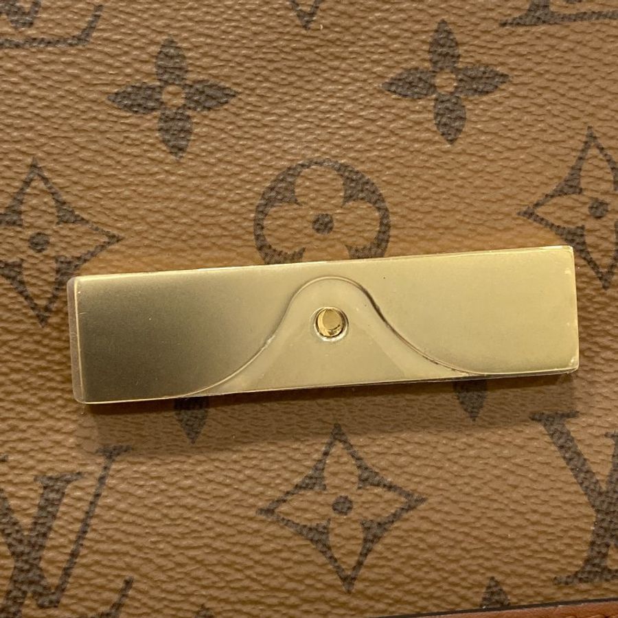 LOUIS VUITTON 路易威登 M45959 MINI DAUPHINE 達芙妮肩背包 PVC帆布 老花 棕色 金釦-17