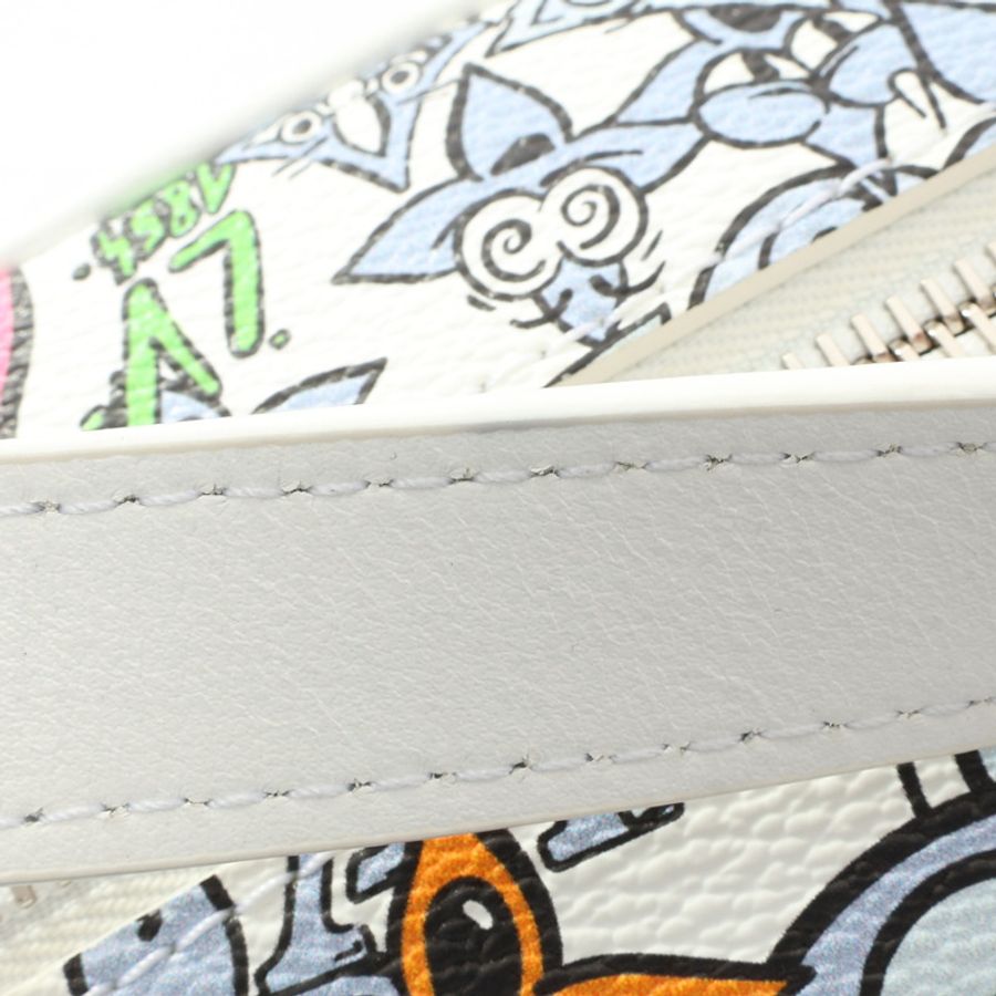 LOUIS VUITTON LV 路易威登 Mini Soft Trunk Comics 肩背包 白色帆布 M82008 M82008-8