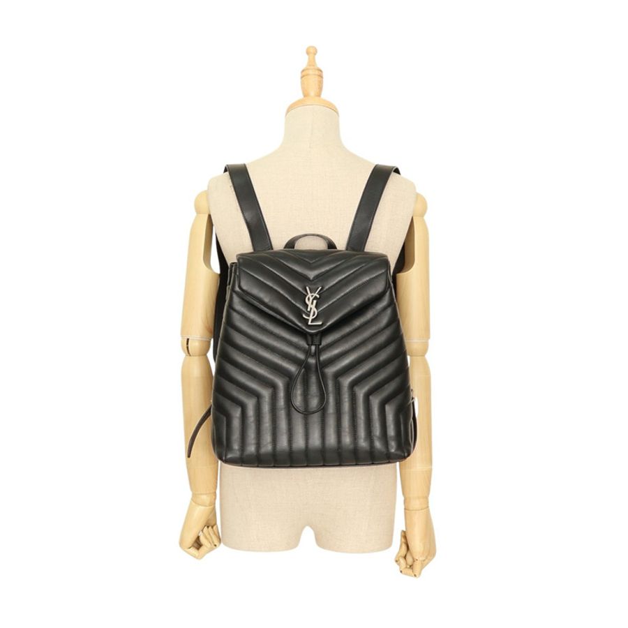 SAINT LAURENT YSL 聖羅蘭 Loulou Backpack 後背包 黑色 牛皮 487219 487219-6