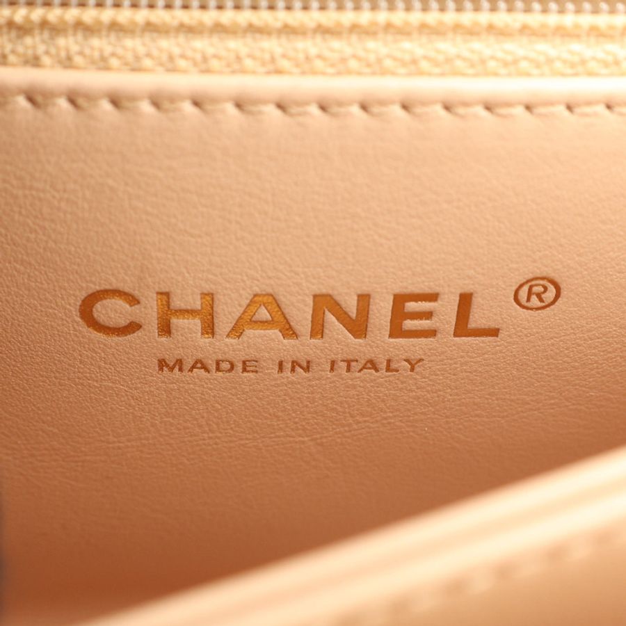 CHANEL 香奈兒 Coco Handle 兩用包 白色 牛皮 A92990 金扣 A92990-3