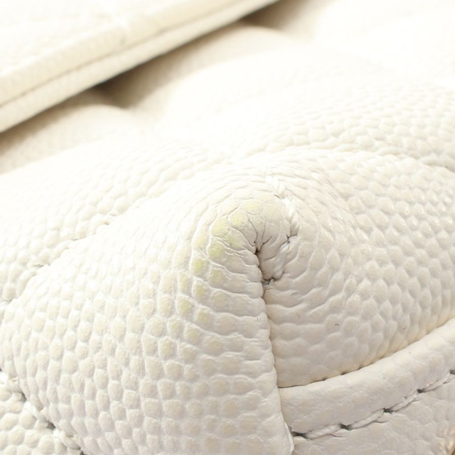 CHANEL 香奈兒 Coco Handle 兩用包 白色 牛皮 A92990 金扣 A92990-9