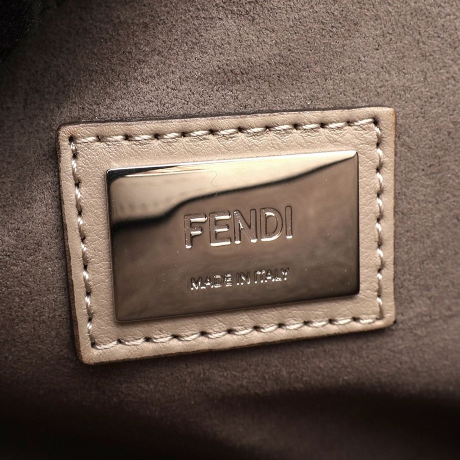 FENDI 芬迪 Peekaboo 兩用包 灰色 牛皮 8BN210-4