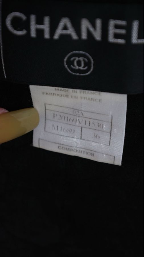 Chanel 02年秋冬秀款黑白雪花两口袋上衣外套-21