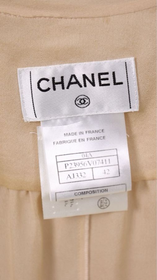Chanel 04年香槟色珍珠扣背心上衣-20