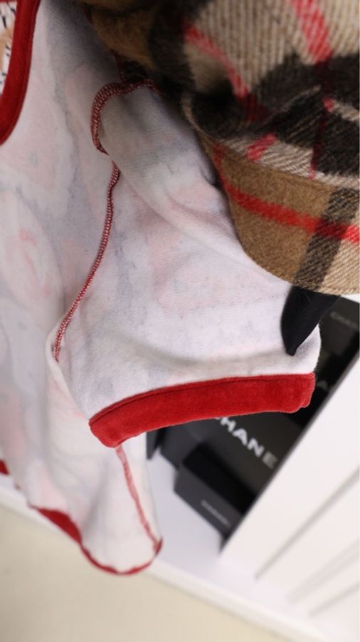 Chanel 09年春夏运动系列毛巾材质红色cc圆领短袖-15