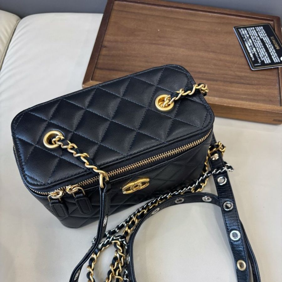 香奈兒/Chanel 黑金長盒子化粧包-3
