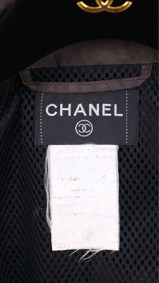 Chanel 运动方标系列棕色渐变四口袋立领风衣外套-10