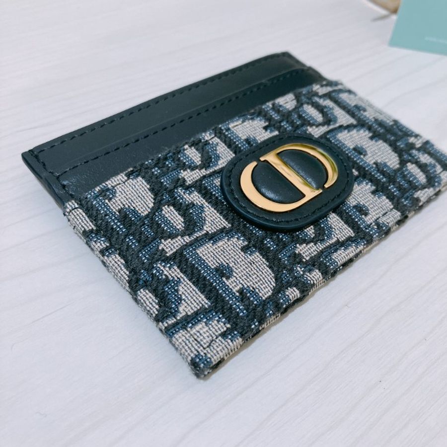 TK2126 Christian Dior 迪奧經典花紋簿卡包 30 Montaigne Freesia Card Holder Oblique Canvas Blue-19