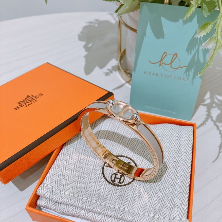 TK2128 Hermes 愛馬仕迷你手鈪 Mini Clic Chaine D Ancre Bracelet PM Size Marron Glace x RGHW-15