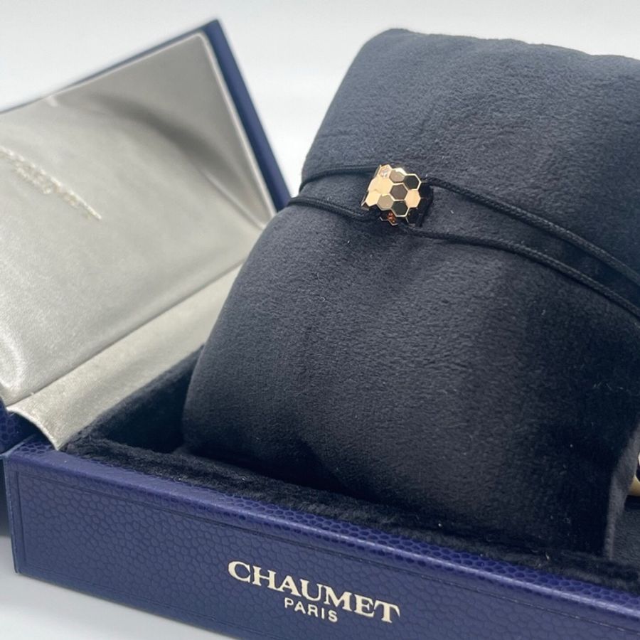 Chaumet尚美 Bee My Love 愛·巢系列新款玫瑰金單鑽黑手繩-3