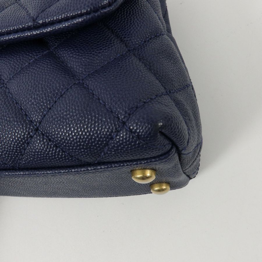 CHANEL 牛皮皮革Coco Handle手挽肩背兩用袋-12