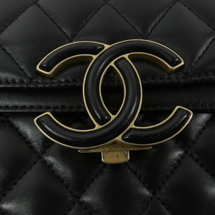 CHANEL 羊皮皮革CC Chic Flap Bag鏈帶肩背袋-6