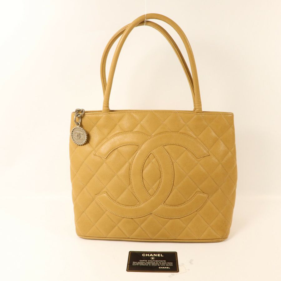 CHANEL 牛皮皮革Medallion Tote手挽袋-9