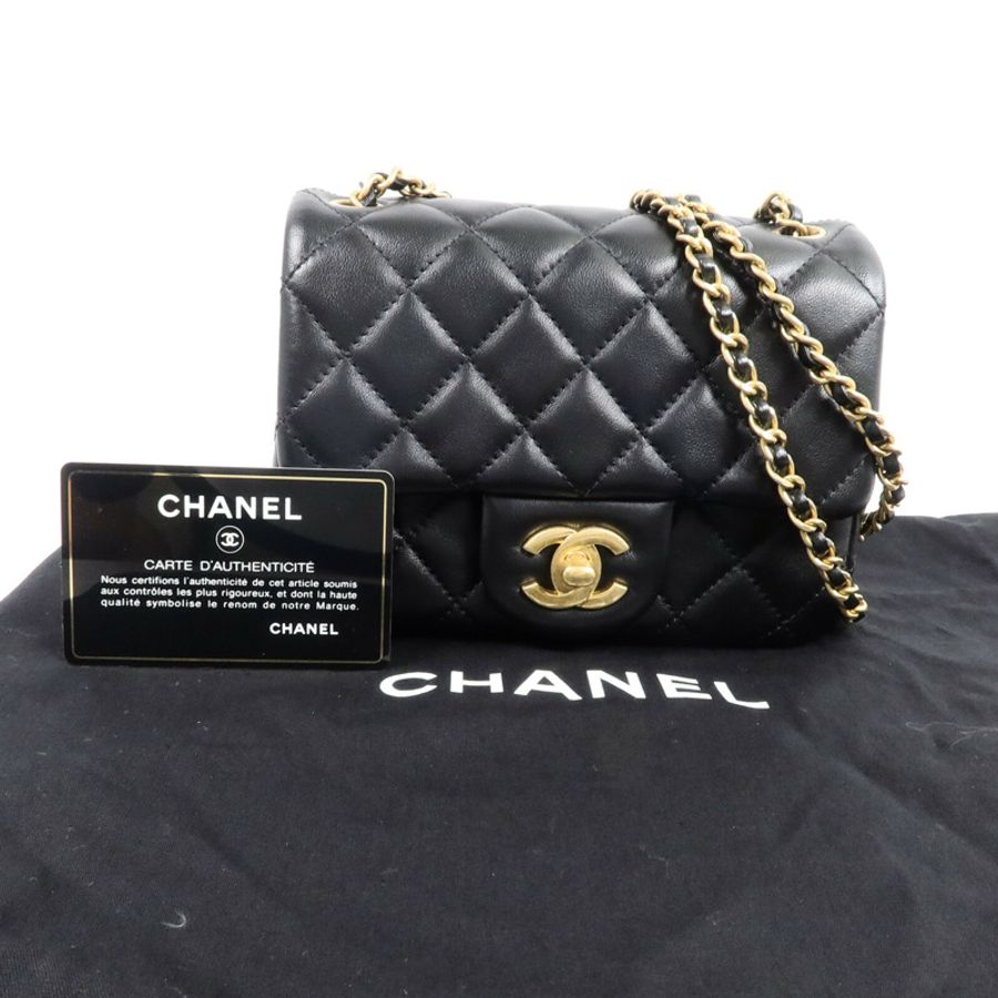 CHANEL Mini Classic 17鏈帶肩背袋-9
