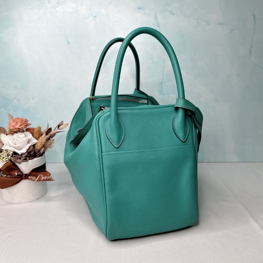 HERMES 藍綠色銀扣Lindy 30-2
