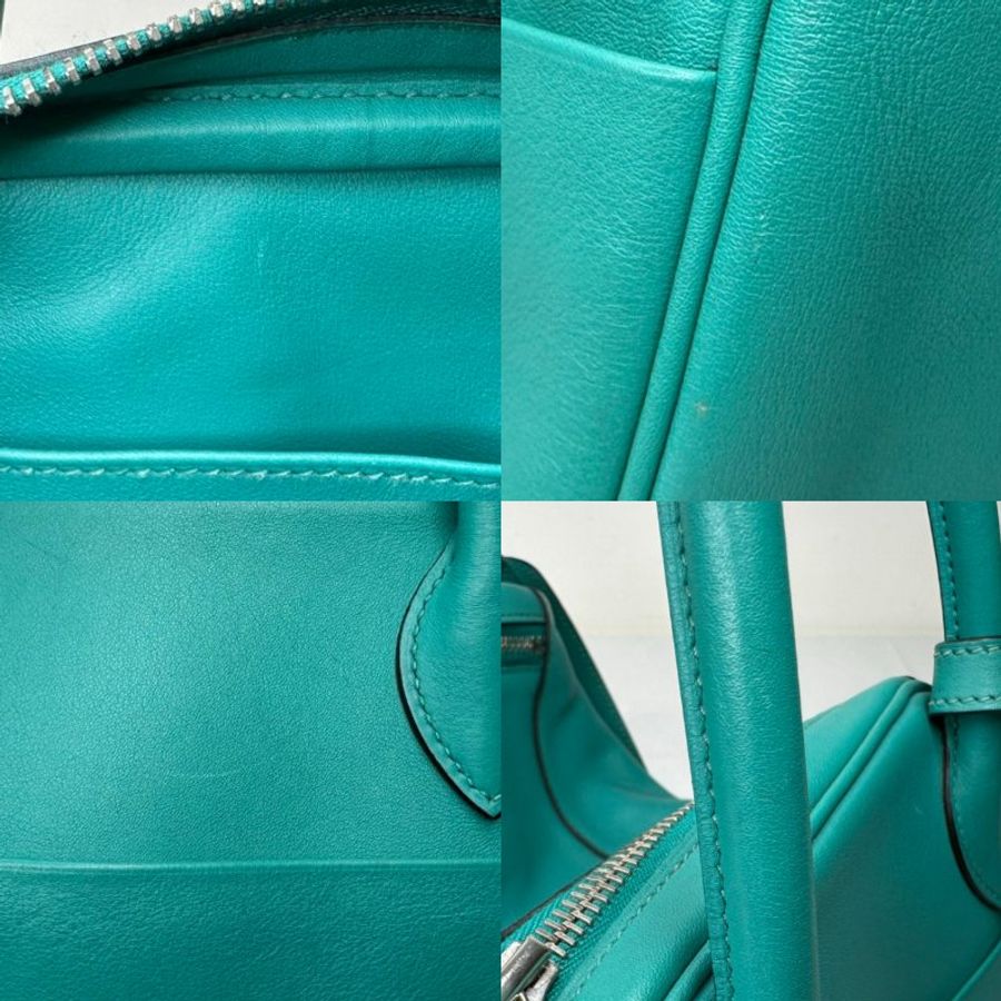HERMES 藍綠色銀扣Lindy 30-7