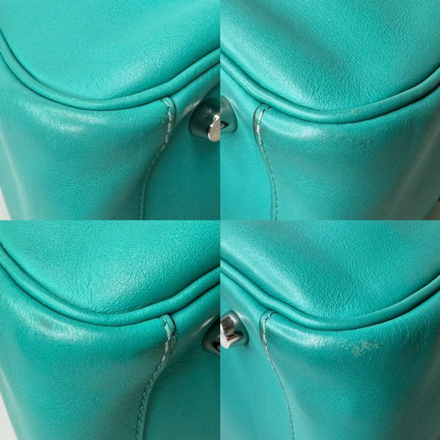 HERMES 藍綠色銀扣Lindy 30-9