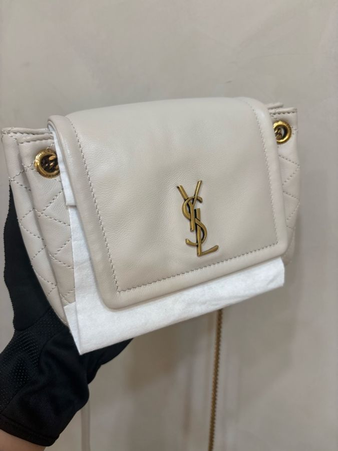 Ysl nolita mini 超氣質奶白色 全新閒置-0