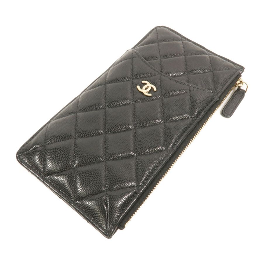 CHANEL 牛皮皮革Classic Phone Pouch with Zipper長錢包-4