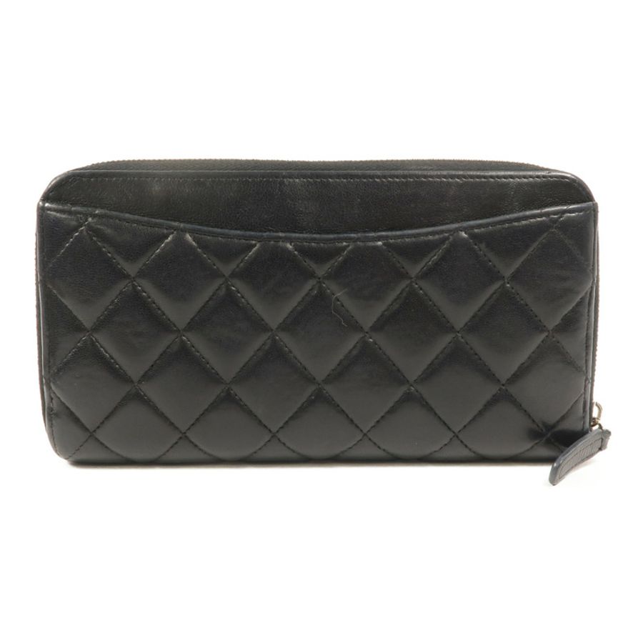 CHANEL 羊皮皮革Zipper Long Wallet長錢包-1