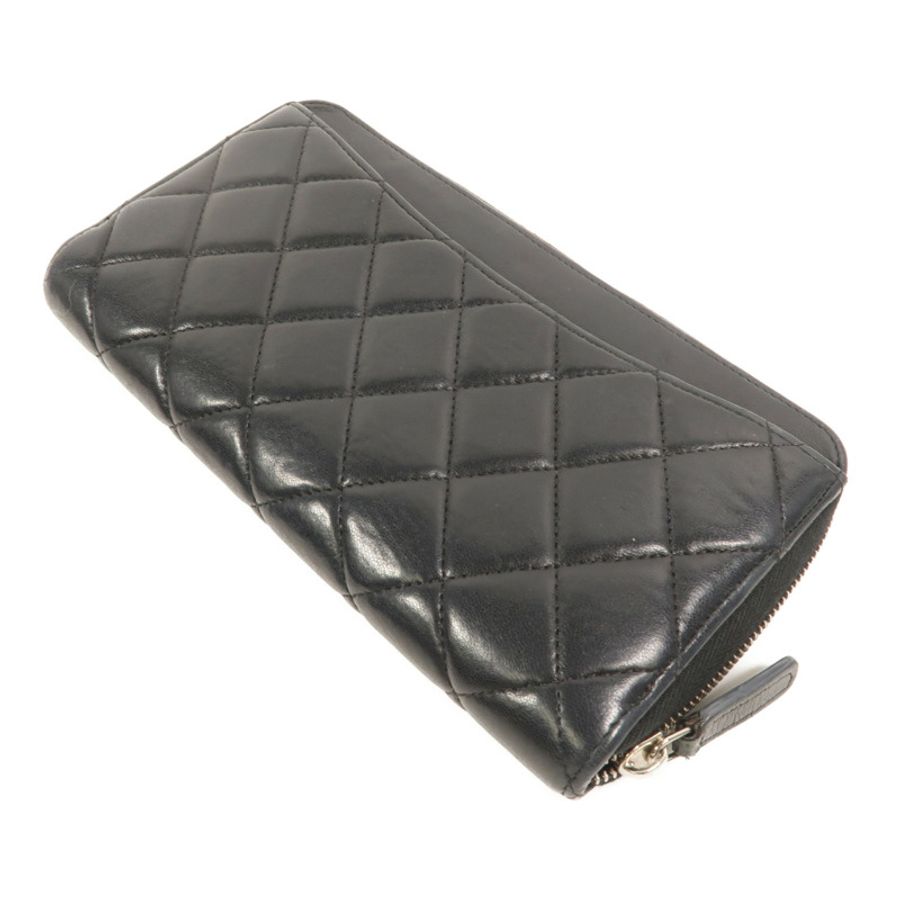 CHANEL 羊皮皮革Zipper Long Wallet長錢包-5