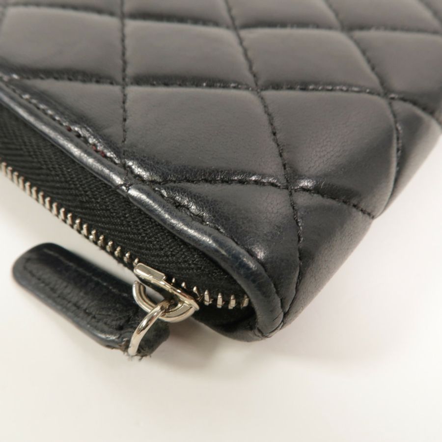 CHANEL 羊皮皮革Zipper Long Wallet長錢包-11