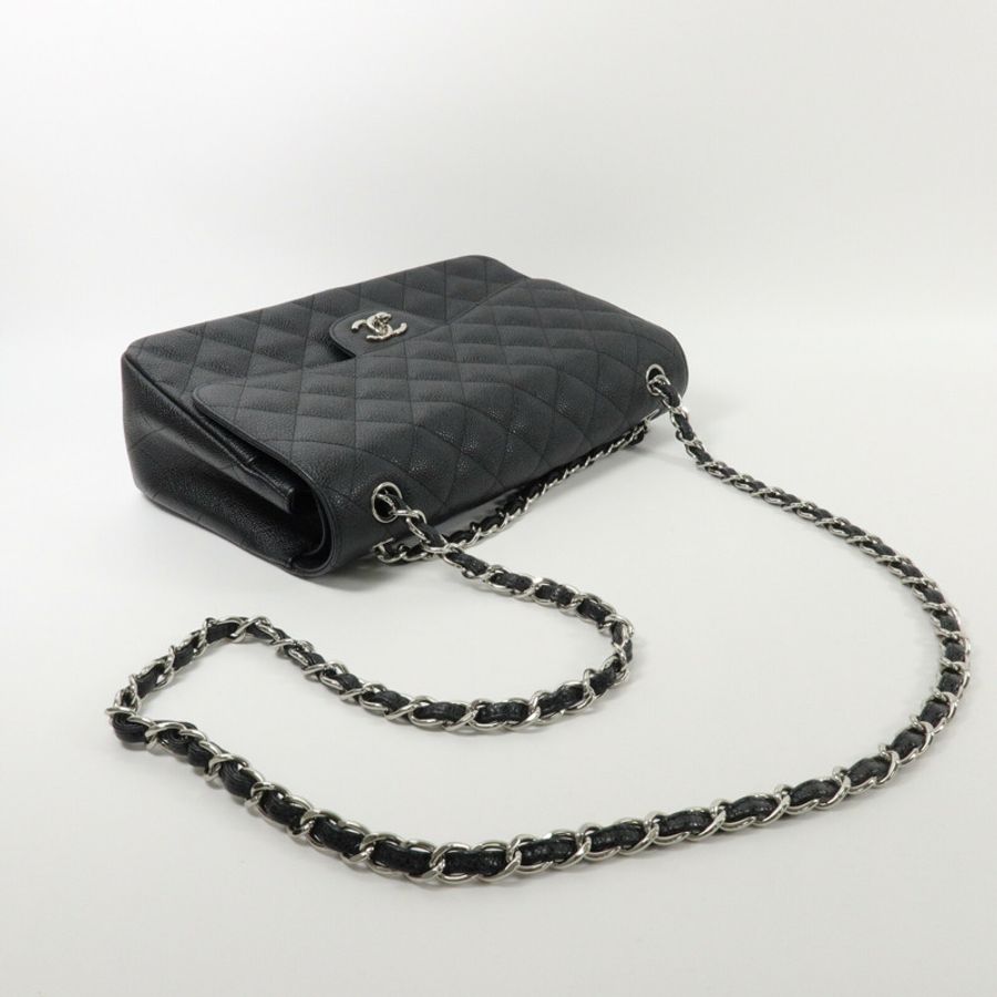 CHANEL 牛皮皮革Large Classic鏈帶肩背袋-9