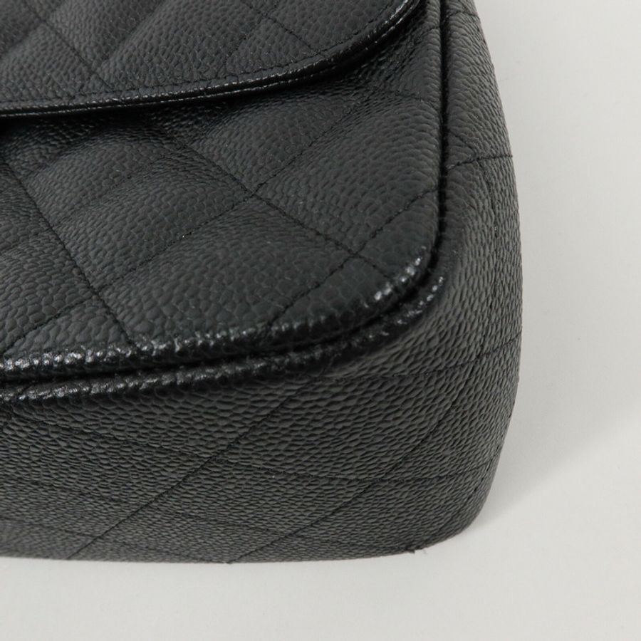 CHANEL 牛皮皮革Large Classic鏈帶肩背袋-12