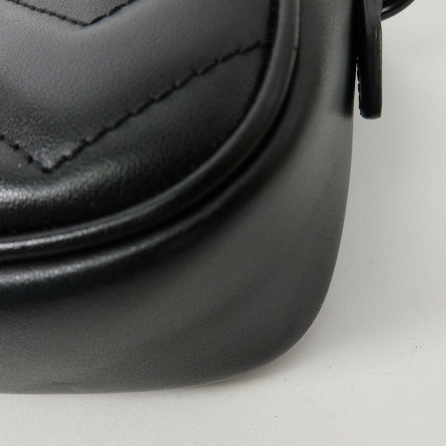 GUCCI 牛皮皮革GG Marmont Mini鏈帶肩背袋-10
