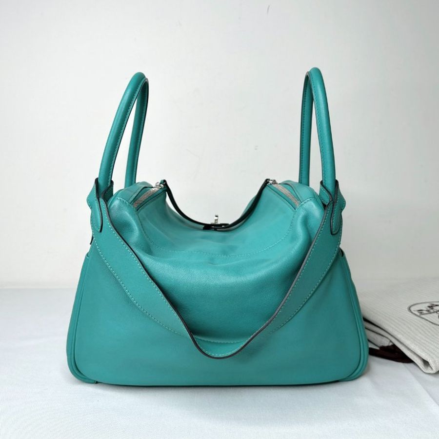 HERMES 藍綠色Lindy 30-1