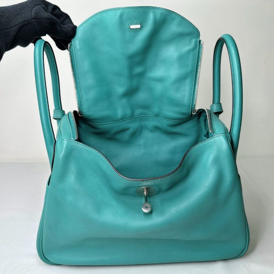 HERMES 藍綠色Lindy 30-6