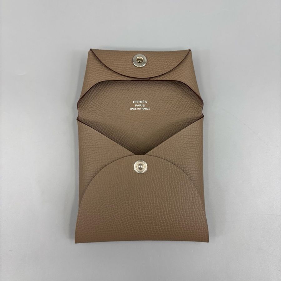 99新 Hermes 愛馬仕 Bastia零錢包卡包 D刻 尺寸8*8 A-6