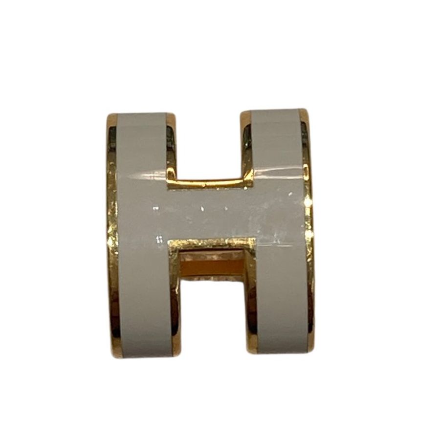 HERMES 愛馬仕 MINI POP H NACKLACE 迷你H琺瑯項鍊 栗子灰 鍍金-4