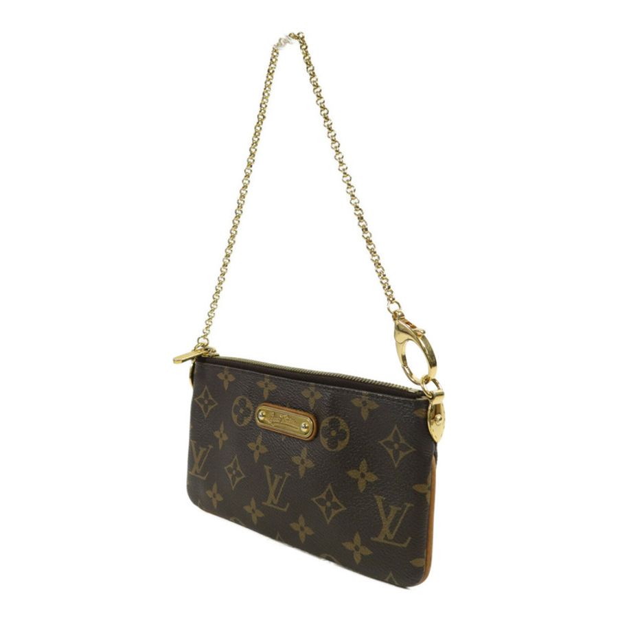 LOUIS VUITTON Monogram Pochette Milla MM 鏈帶肩背袋-1